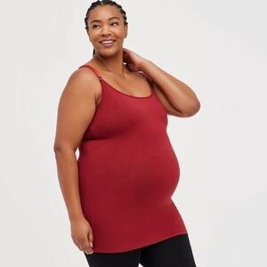 NWT Torrid Plus Size Maternity Nursing Clip Down Nursing Tank Top In Merlot Red